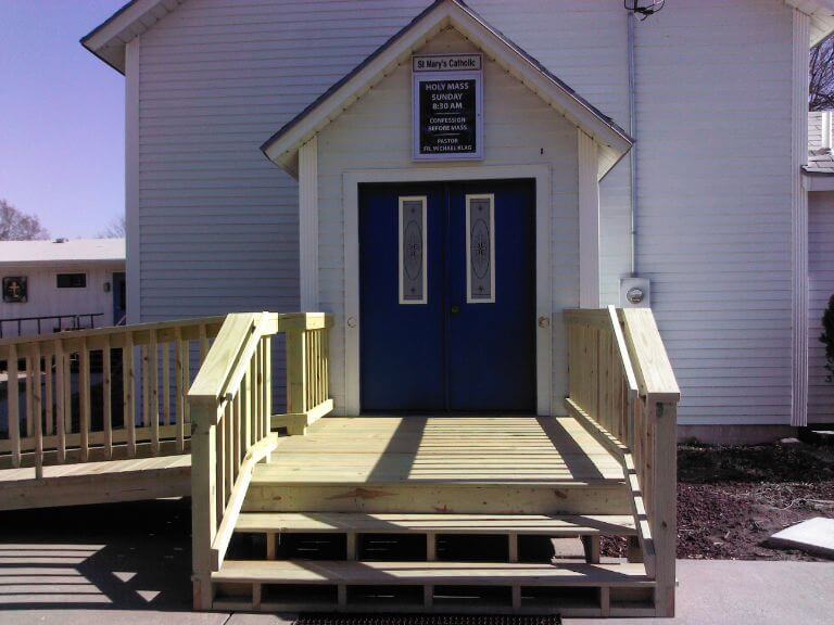 St Mary's Catholic Church Deck and Ramp Completed